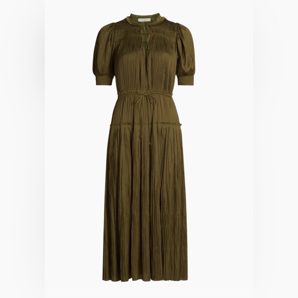 Astrid Plissé Midi-Dress